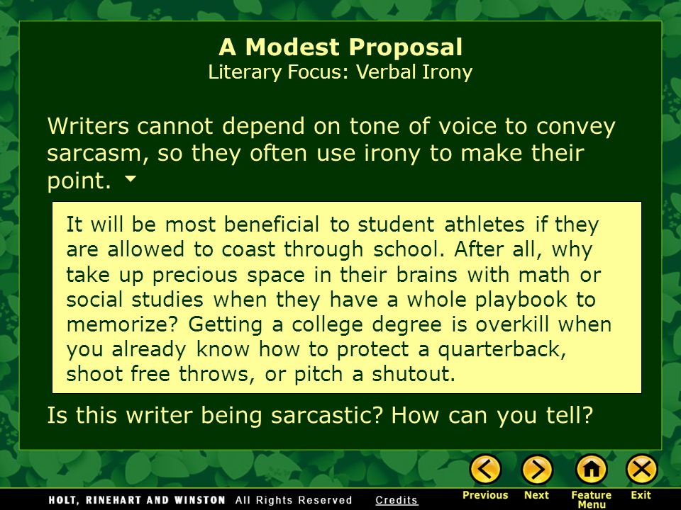 An Introduction to Satire: A Modest Proposal